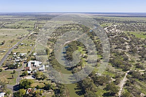 The town of Bourke on the Darling river//.