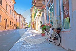 Town of Buje colorful old street