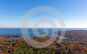 Town of Camden Maine in the late fall.