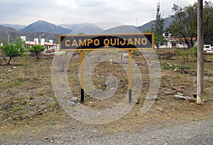 Town of Campo Quijano, small town of Salta. View from the train of the clouds. Argentina