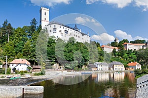 Town and castle Rozmberk nad Vltavou, Southern Bohemian region, Czech republic, Europe
