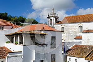 Town within castle walls, Obidos, Portugal