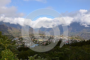 The town of Cilaos, Reunion Island, France photo