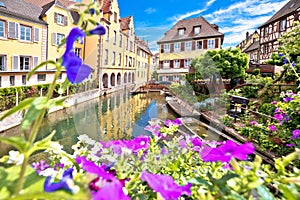 Town of Colmar little Venice colorful canal view