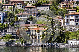 Town Colonno on Como lake in Italy