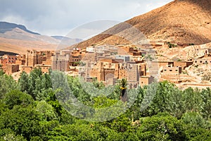 Town in Dades Valley, Morocco