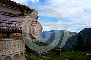 The town of Delphi in Greece photo