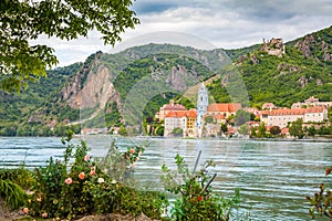 Town of Durnstein with Danube river, Wachau, Austria