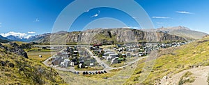 Town of  El Chalten panorama at Los Glaciares National Park