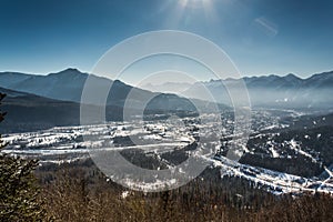 Town of Fernie in the winter photo