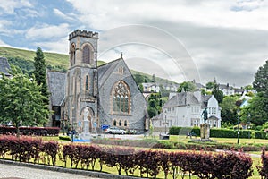The town of Fort William, the Duncansburgh Protestant Church of 1692. Scotland, UK