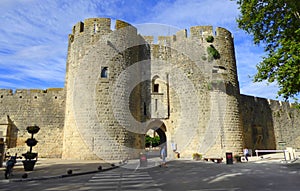 Fortified main gate to medieval town