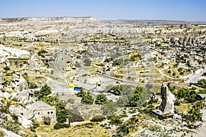 The town of Goreme-Capadocia, the tourism capital of Turkey