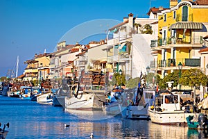 Town of Grado channel and boats view photo