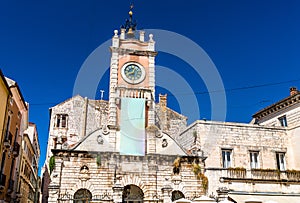 Town Guard house with clock tower in Zadar, Croatia