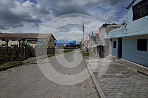 The town of Guayama San Pedro which is passed through on the Quilotoa Loop