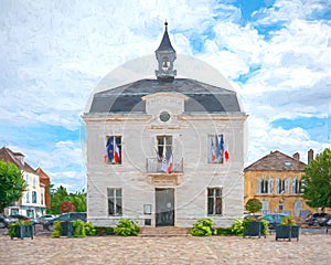 The town hall of Auvers sur Oise