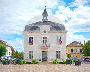 The town hall of Auvers sur Oise photo