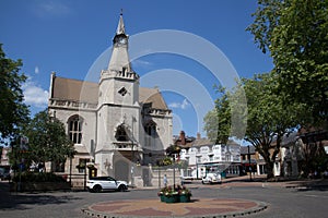 The Town Hall in Banbury at the junction with Bridge Street, Market Place and the High Street in Oxfordshire, UK