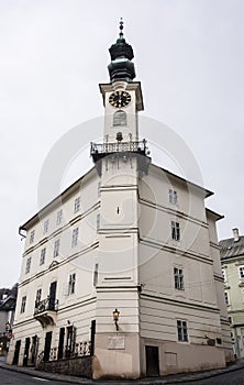 Town hall in Banska Stiavnica city, Slovak republic