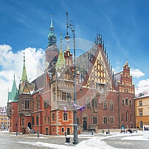 Town hall building (Ratusz) in the Market Square (Rynek Glowny)