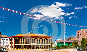 Town hall of Chucuito in Peru