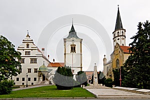 Town hall and church of St. James