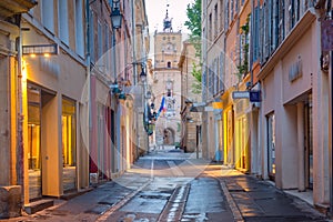 Town Hall Clock Tower in Aix-en-Provence, France