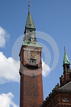 Town Hall Clock Tower, Copenhagen, Denmark