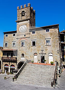 The town hall in Cortona, Tuscan , Italy