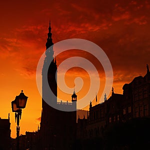 Town Hall in Gdansk, Poland.