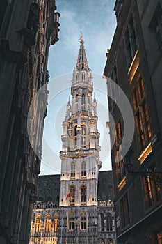 Town hall on the Grand place, Brussels, Belgium