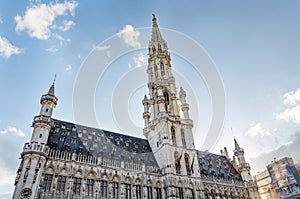 Town hall in Grand place, Brussels, Belgium.