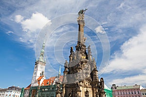 Town hall and Holy Trinity Column, Olomouc, Czech Republic