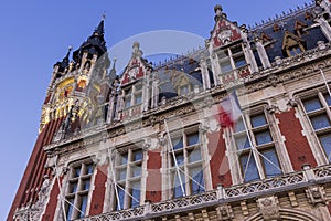 Town hall (Hotel de Ville) at Place du Soldat Inconnu in Calais