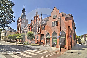 Town hall in L?bork, Poland photo