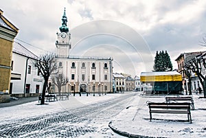 Town hall in main square, Kezmarok, Slovakia