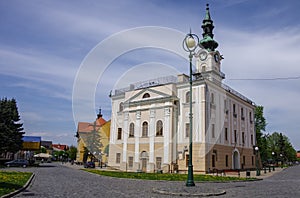 Town hall and the main square in the town of Kezmarok