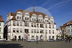 The Town Hall on the Market square in Naumburg. Saxony-Anhalt, G