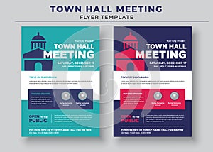 Town Hall Meeting Flyer Templates, City Hall Flyer and Poster