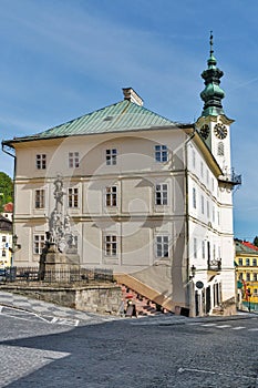 Town hall in old town of Banska Stiavnica, Slovakia.