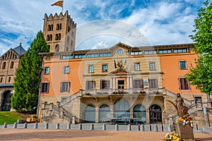 Town hall in the old town of Ripoll, Spain