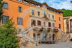 Town hall in the old town of Ripoll, Spain