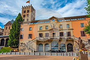 Town hall in the old town of Ripoll, Spain