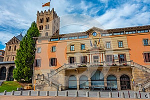 Town hall in the old town of Ripoll, Spain