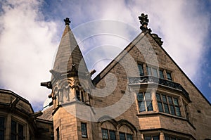 Town hall outside wall , Bradford England