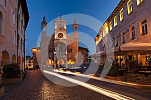 The town hall of Pordenone, Italy, the symbol of the city.