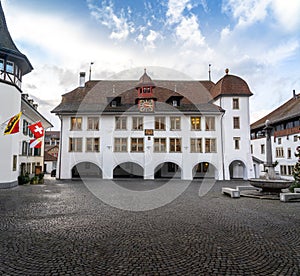 Town Hall Rathaus at Town Hall Square Rathausplatz - Thun, Switzerland photo