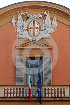 The town hall of reggio emilia