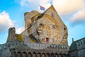 The town hall of Saint-Malo, historic walled city in Brittany, F